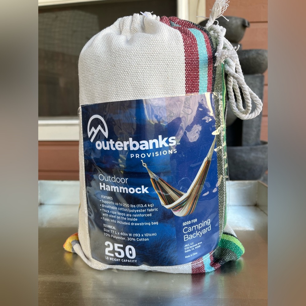 Outerbanks Provisions Outdoor Hammock 250 lb Limit Camping New